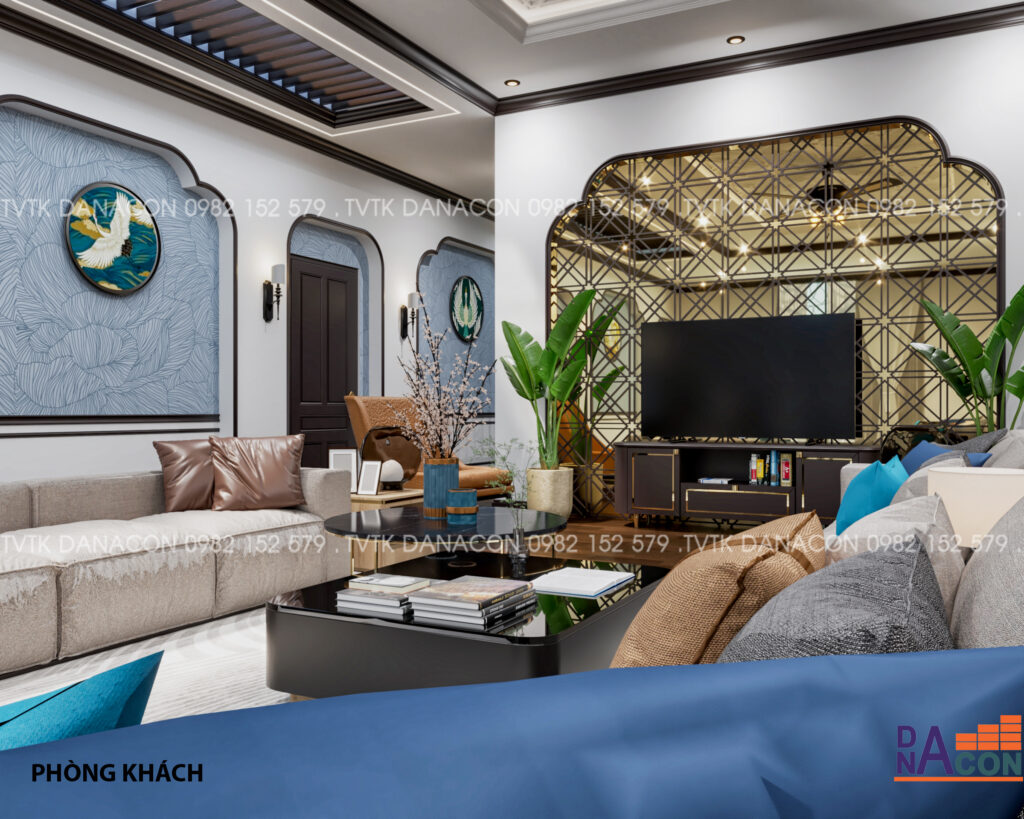 Mẫu phòng khách hiện đại - Danacon thiết kế thi công
