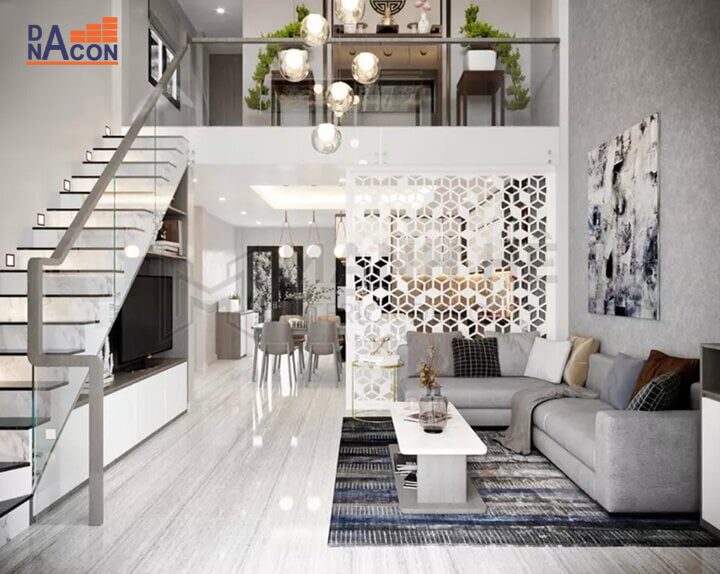 Mẫu thiết kế nội thất nhà cấp 4 gác lửng phong cách hiện đại