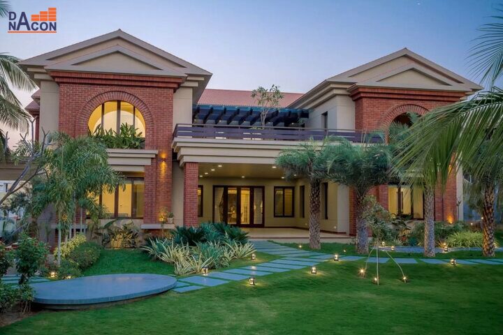 Nhà vườn 3 tầng gạch mộc